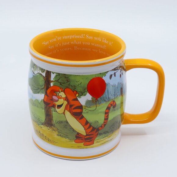 Disney Store Tigger Say You're Surprised? Say You Like It? Red Balloon Mug 16 oz - Picture 1 of 5